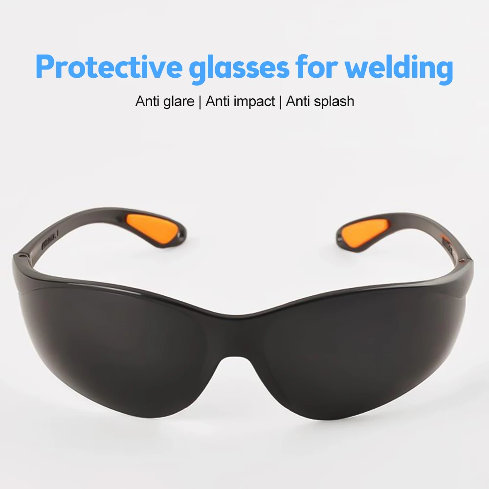 Welding Protective Glasses PC Material Welder\'s Impact Glasses Strong UV Protection Flat Lens