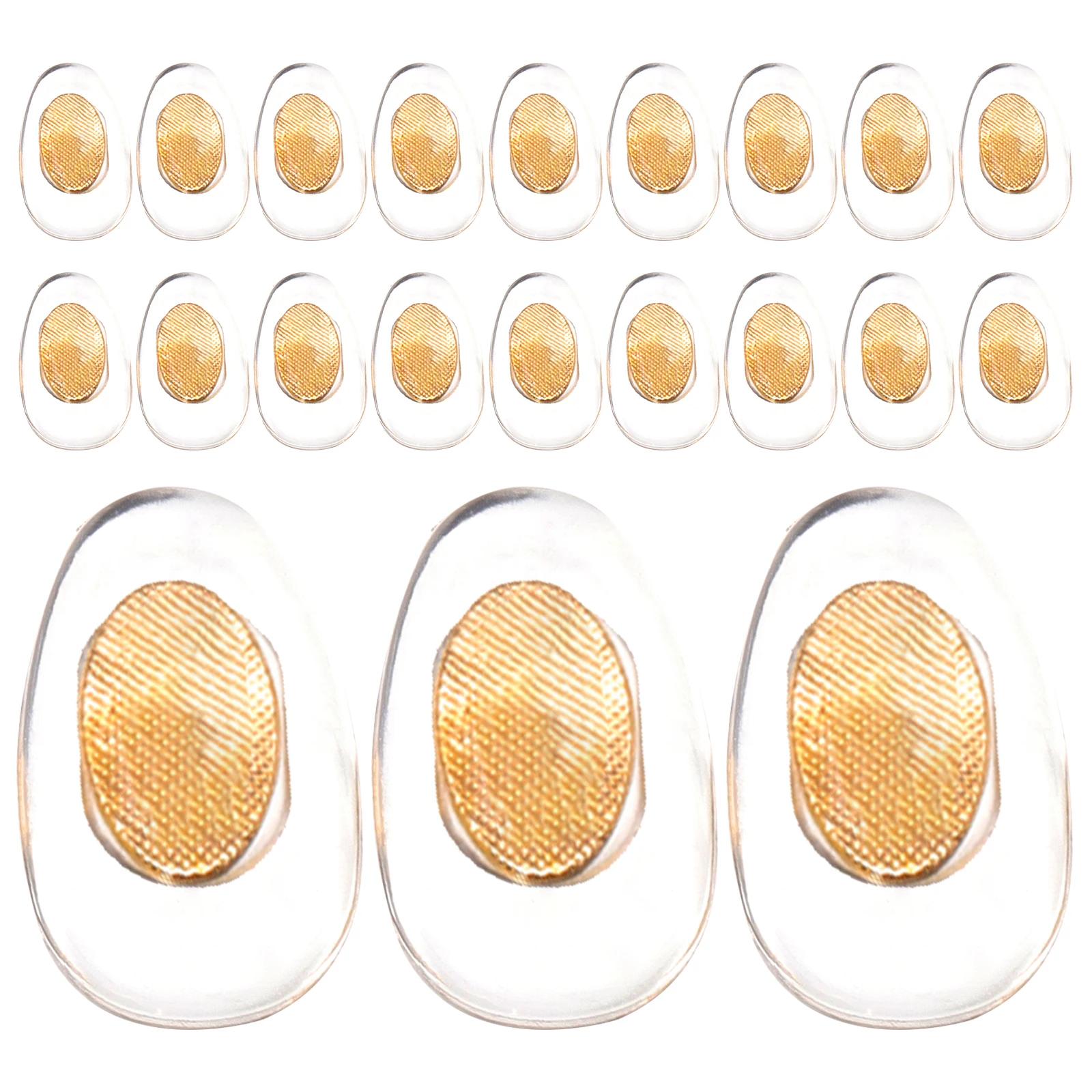 

25 Pairs Glasses Nose Pad Eyeglass Support Silica Gel Replacement Non Slip Soft Silicone Practical Easy Use Scientific Design No