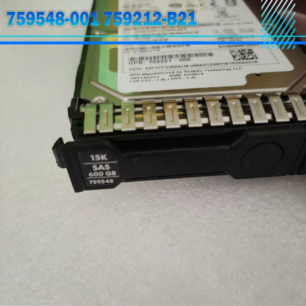 

759548-001 759212-B21 600GB 12G SAS 15K 2.5'' HDD For HP