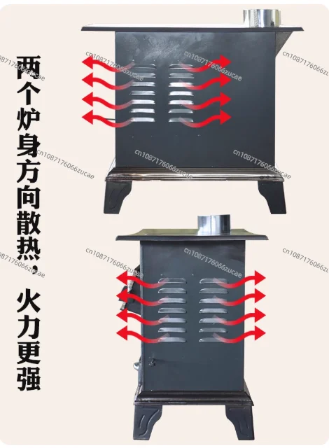 Indoor Smokeless Portable Firewood Match Stove Firewood and Coal Dual-purpose Heating Stove Household Wood Burning