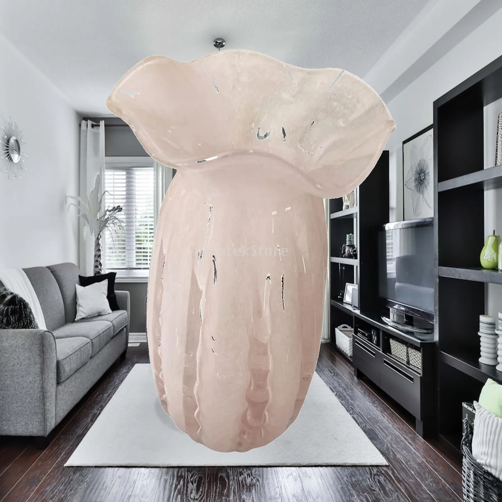 

Glass Modern Vase Centerpeice Elegant Gift Nordic Home Decor Flowers Display Holder for Women Kitchen Hotel Dining Room