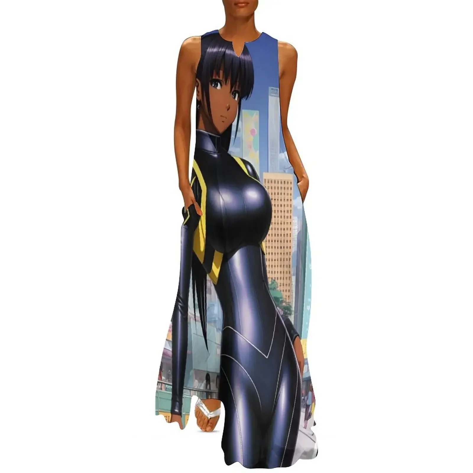 

Galactic Mall Gworl Black Anime Girl Long Dress birthday dresses for women long dress women women clothes Dress