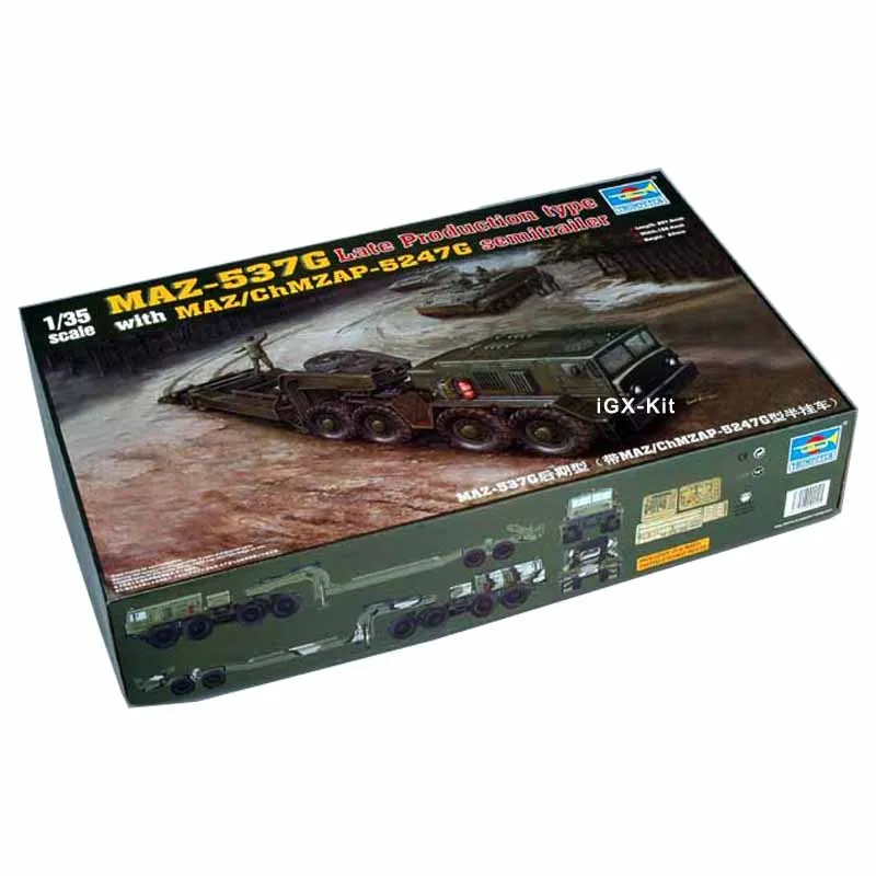 

Trumpeter 00212 1/35 Soviet Tank Transporter Maz537 Maz-537 Late Collectible Child Toy Craft Plastic Assembly Building Model Kit