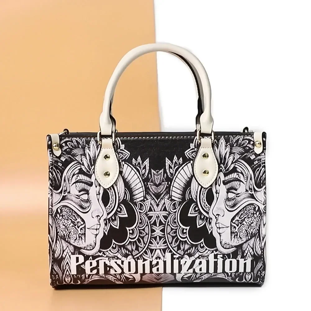 

Персонализированная женская сумка из искусственной кожи новой версии класса люкс со съемным и регулируемым ремешком, с гладкой молнией