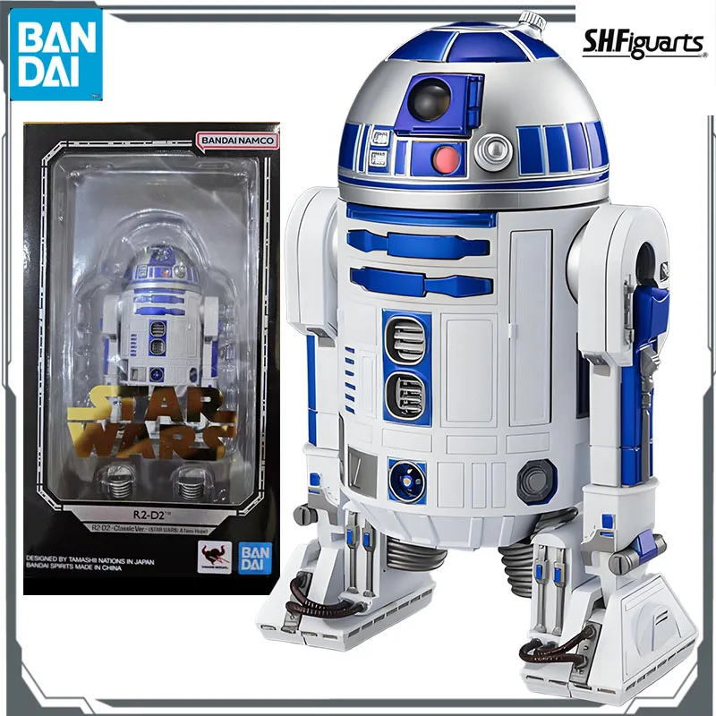 Bandai Original S.H.Figuarts Star Wars: A New Hope&R2-D2 155mm&90mm Anime Action Figure Assembly Model Toys Model Gifts for Boys