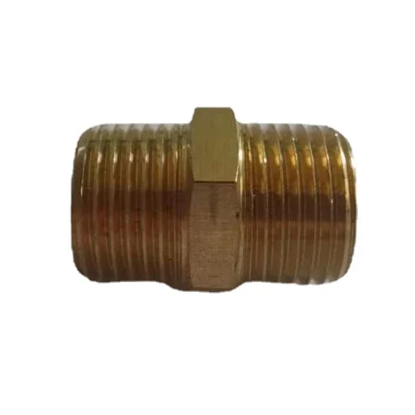 1/8 "1/4" 3/8 "1/2" 3/4 "1" BSPT NPT Macho Hex Redutor de Mamilo Adaptador de Conector de Encaixe de Tubulação de Latão Água Gás Propano Jardim Doméstico