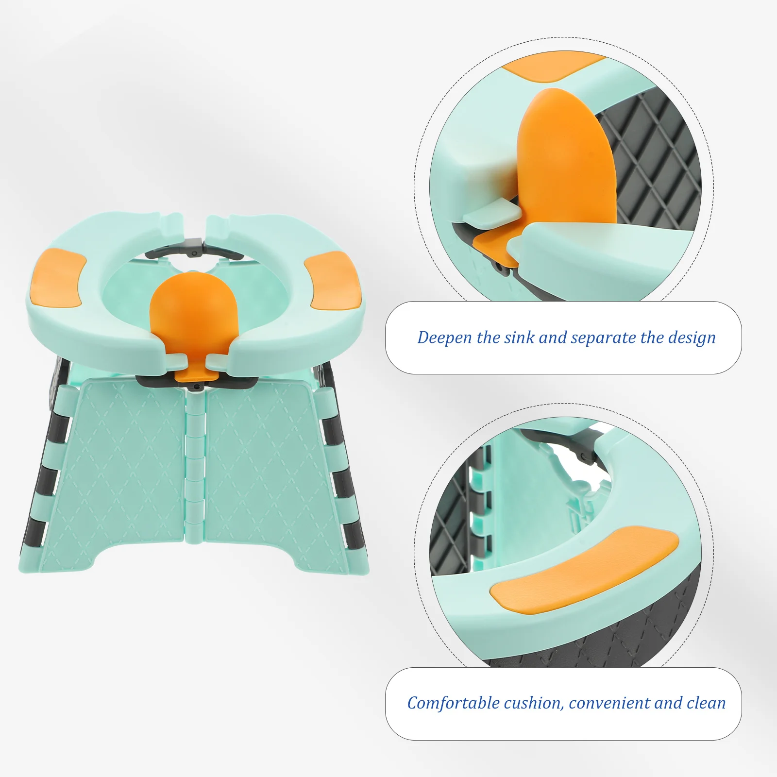 

1Set Folding Toddler Potty Seat Portable Training Toilet Chair Compact Lightweight Kids Baby Travel Camping Car Use