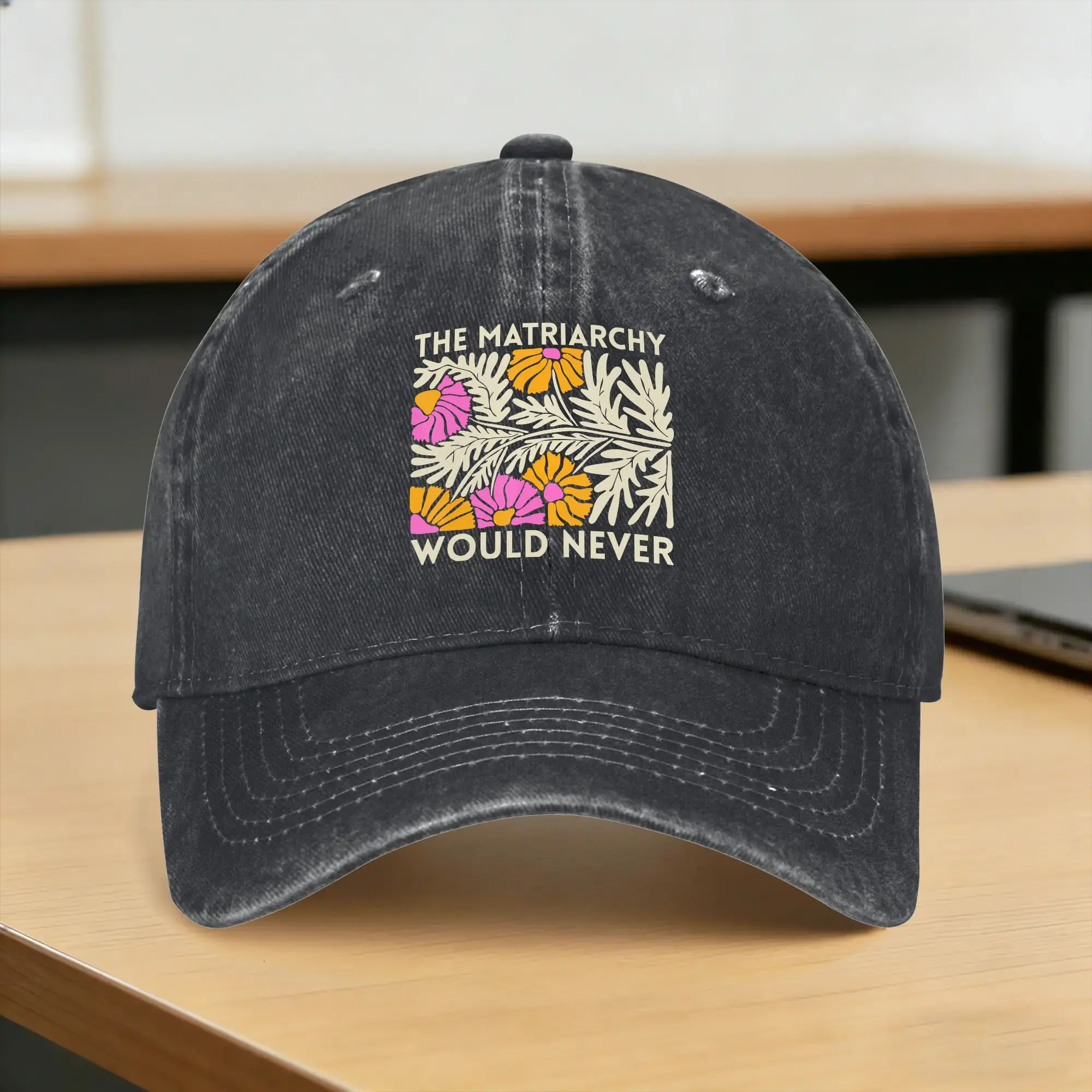 Baseball Cap The Matriarchy Would Never Floral Feminist Botanical Art Summer Classic Hip Hop Hats Sport Sun-Proof Baseball Caps
