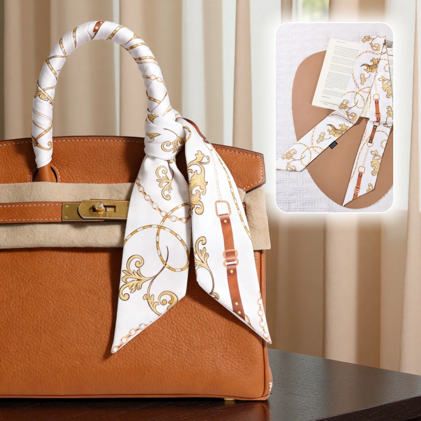 

Elegant Luxury Silk Scarf for Ladies New Style Banquet Accessory