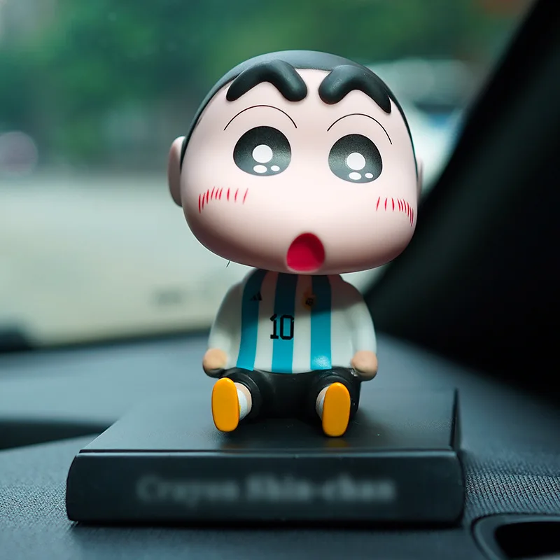 11cm Crayon Shin-Chan Bobblehead Doll Creative Car Ornaments Player Xiaoxin Cartoon Car Decoration Anime Figures Model Toys Gift