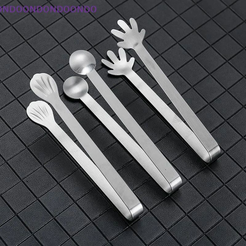 Mini Stainless Steel Kitchen Tongs Rust Proof Cute Pattern Ideal for Dessert Serving Tea Party Appetizer Catering