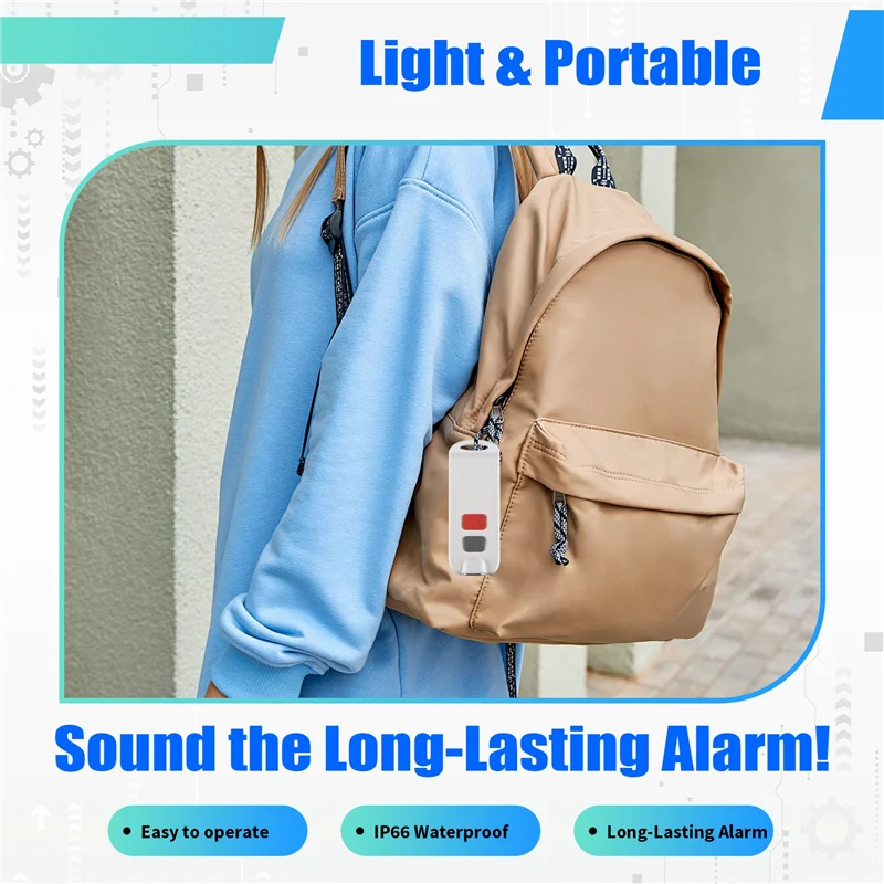 

【Shopper’S Favorite】Personal Alarm,Safety Alarm For Women With SOS LED Light,130DB Siren,Waterproof Keychain Sound Device For Ki