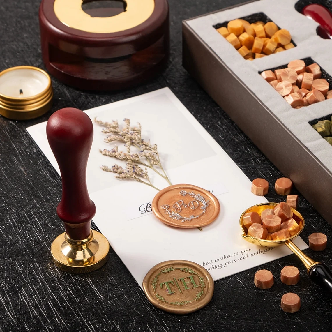 Personalized Wedding Wax seal stamp with 26 initials Custom wedding sealing wax stamp Invitation Seal Stamp.initials wax seal