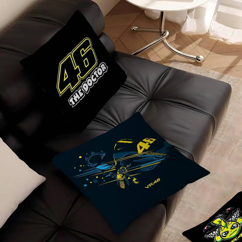 V-Valentino Moto Gp R-Rossi 46 Office Cushion Pillowcase Car Cushion Cover45X45CM Lumbar Pillowcase Sofa Pillowcover