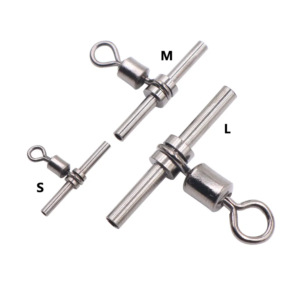 Sea Fishing Accessories Fishing Swivels For Fishing Rig Connector Cross-line Brass Tube Hook Linke Anti Tangle Sleeve Tackle