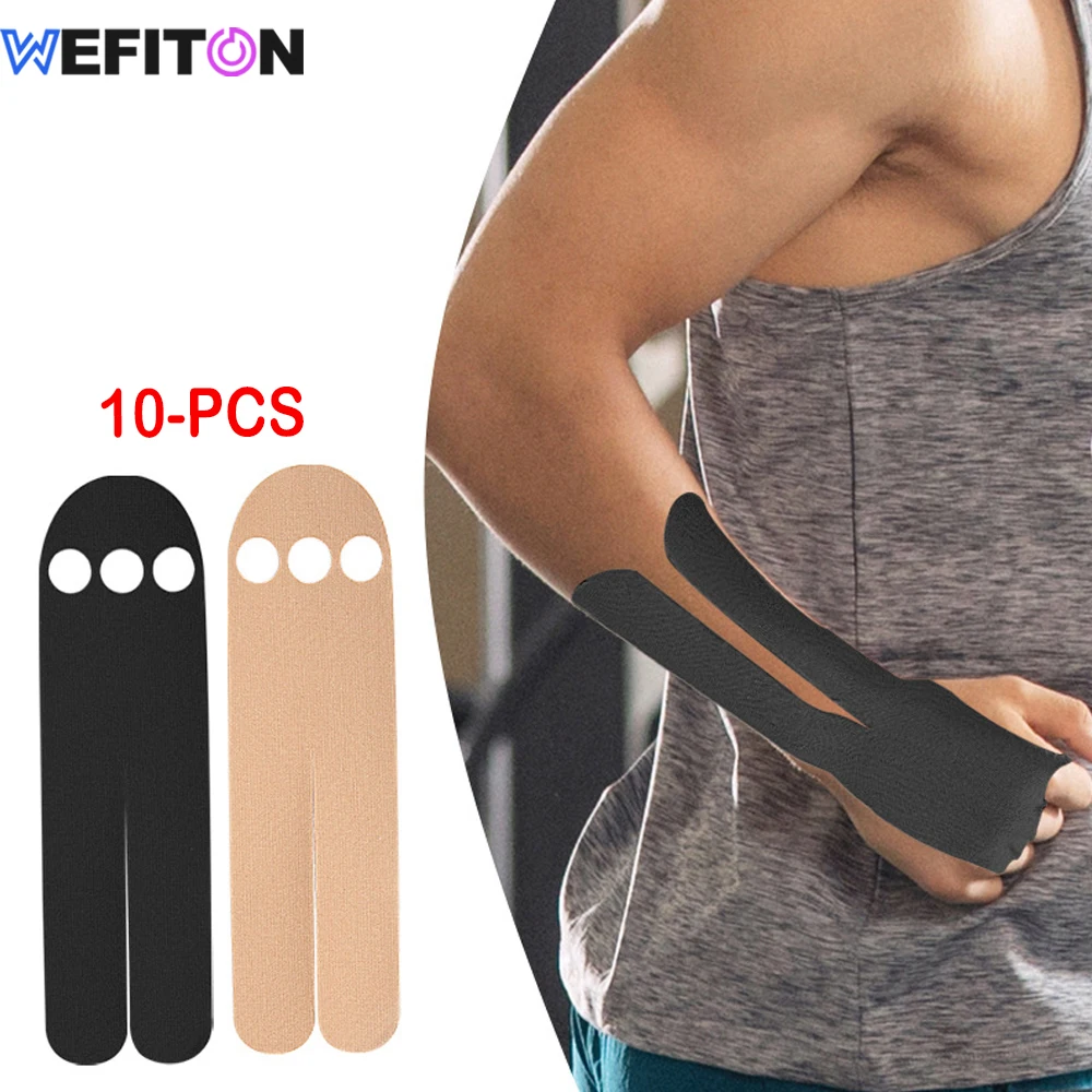 10 Stück vorgeschnittenes Kinesiologie-Tape – wasserdicht und atmungsaktiv für Handgelenk, Daumen, Gelenke und Muskelunterstützung – Sport und Baseball