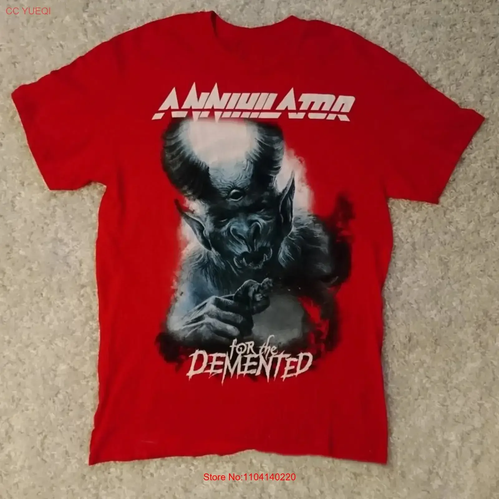 VTG Annihilator Band 2017 2018 Tour Cotton Red S 5XL T Shirt  vintage Washed fashion Stretched Breathable graphic Slightly