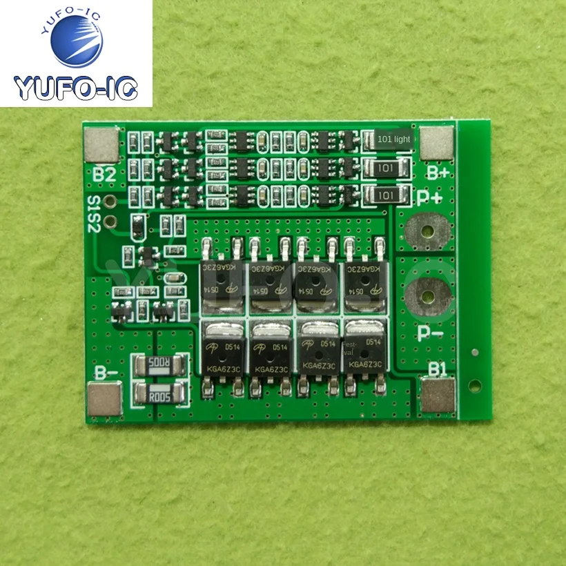 Free Ship 1PCS 3 String 12V18650 Lithium Battery Protection Board 11.1V 12.6V With Balance 25A Overcurrent Overcharge Protection