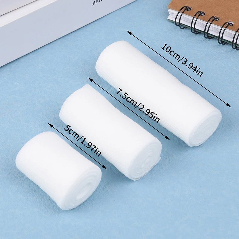 1 Roll PBT Elastic Bandage Medical Wound Care Hemostatic Emergency Bandage Wound Dressing Gauze Roll