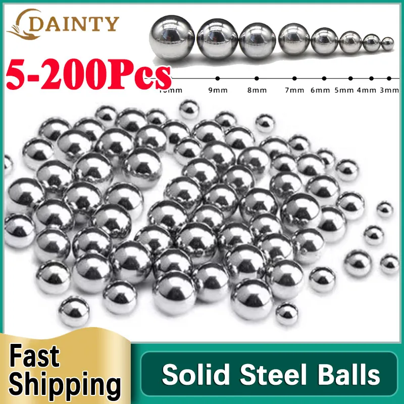 5-200szt Kulki stalowe Średnica kulki żelaznej 6mm 6.5mm 7mm 7.5mm 8mm 8.5mm 9mm 9.5mm 10mm 11mm 12mm