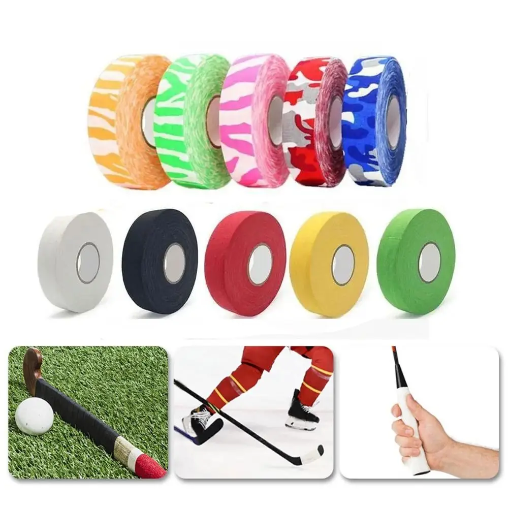 2.5cm*25m Ice Hockey Grip Tape Multipurpose Anti-slip Colored Athletic Sport Tape Polyester Wear-resistant Hockey Stick Tape