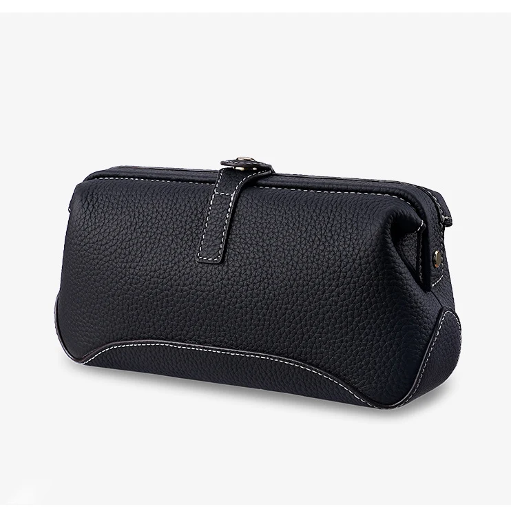 Modische Make-up-Tasche aus echtem Leder, großes Fassungsvermögen, Kosmetiktasche für Reisen, Schmuckaufbewahrung, Organizer für Männer und Frauen, Toilettenartikel, neu – Detail 15