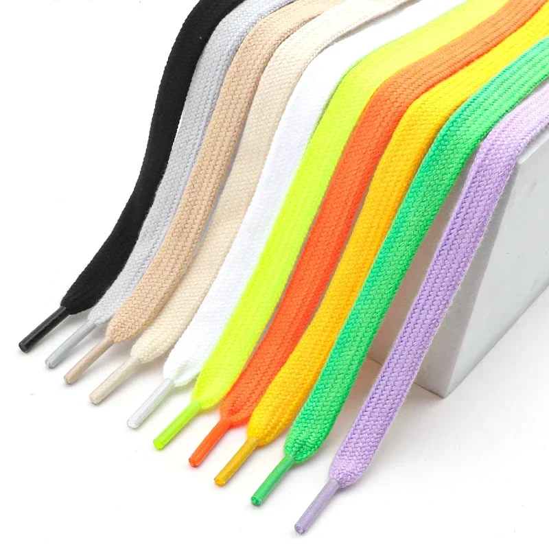 

Cotton Shoelaces Precision Weaving Flat Shoe Laces Tennis Sneakers Shoes Lace 0.8cm Width Shoes Accesories Shoestring 1 Pair