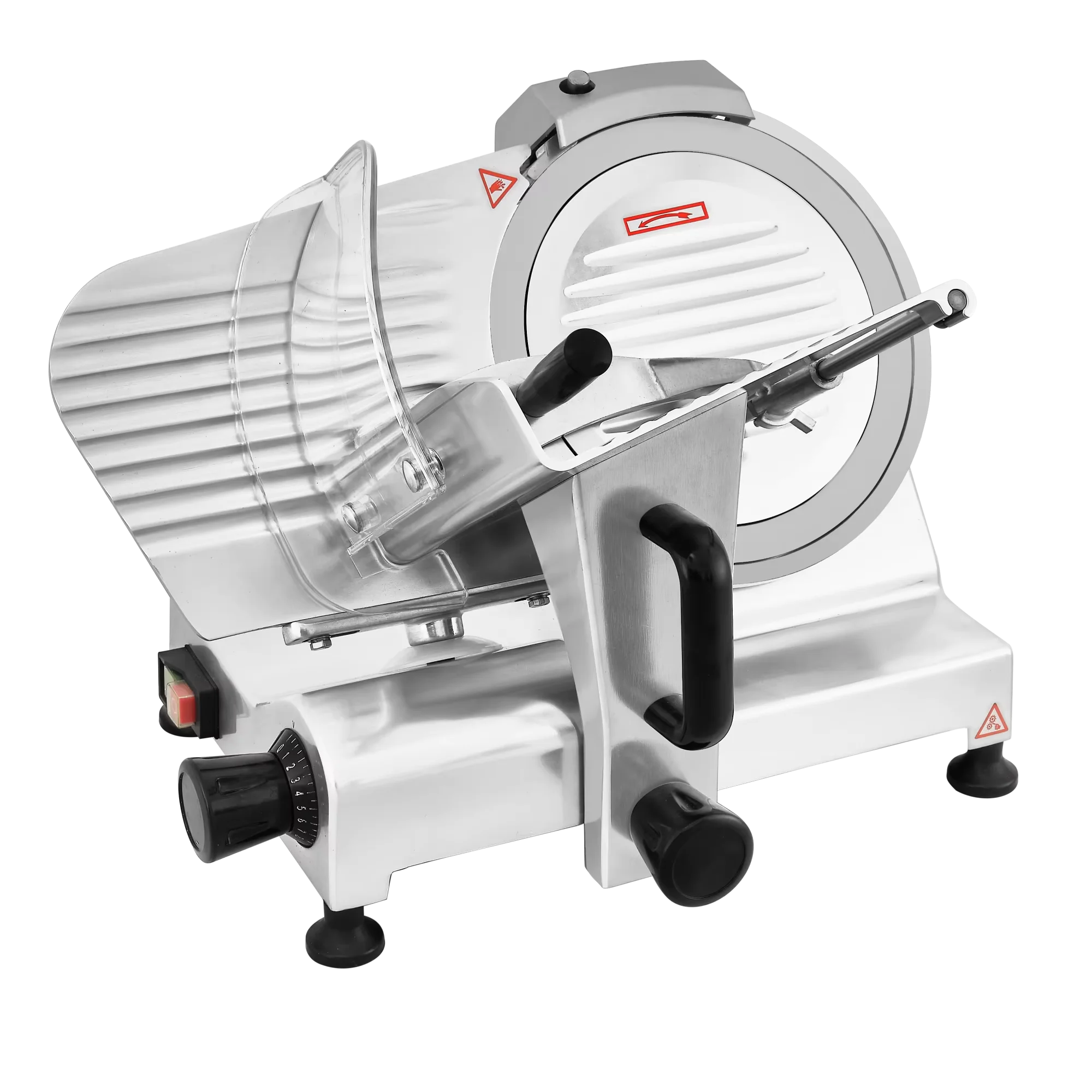 

# ANew Semi-Automatic Standard Meat Slicer 220MM Stainless Steel Blade Diameter 0.2-15MM Adjustable Thickness Meat Cutter Alumin