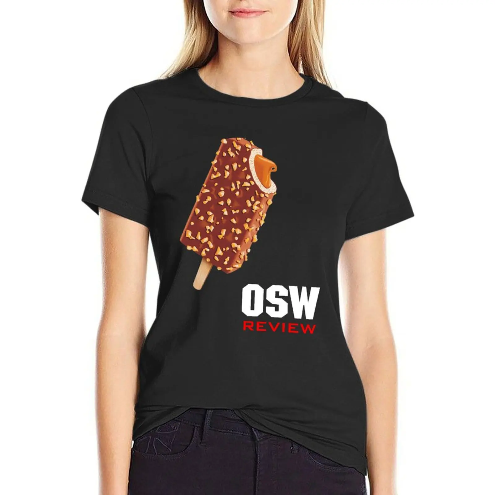 

OSW Review Nogger Bar T-Shirt korean fashion plus size tops kawaii clothes Women clothing