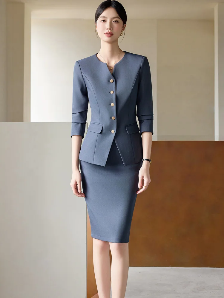 

Women's Suit Set Spring Autumn Faion Ele Godd Sle Profional Clothing Beau Salon Jewelry Store Work orm