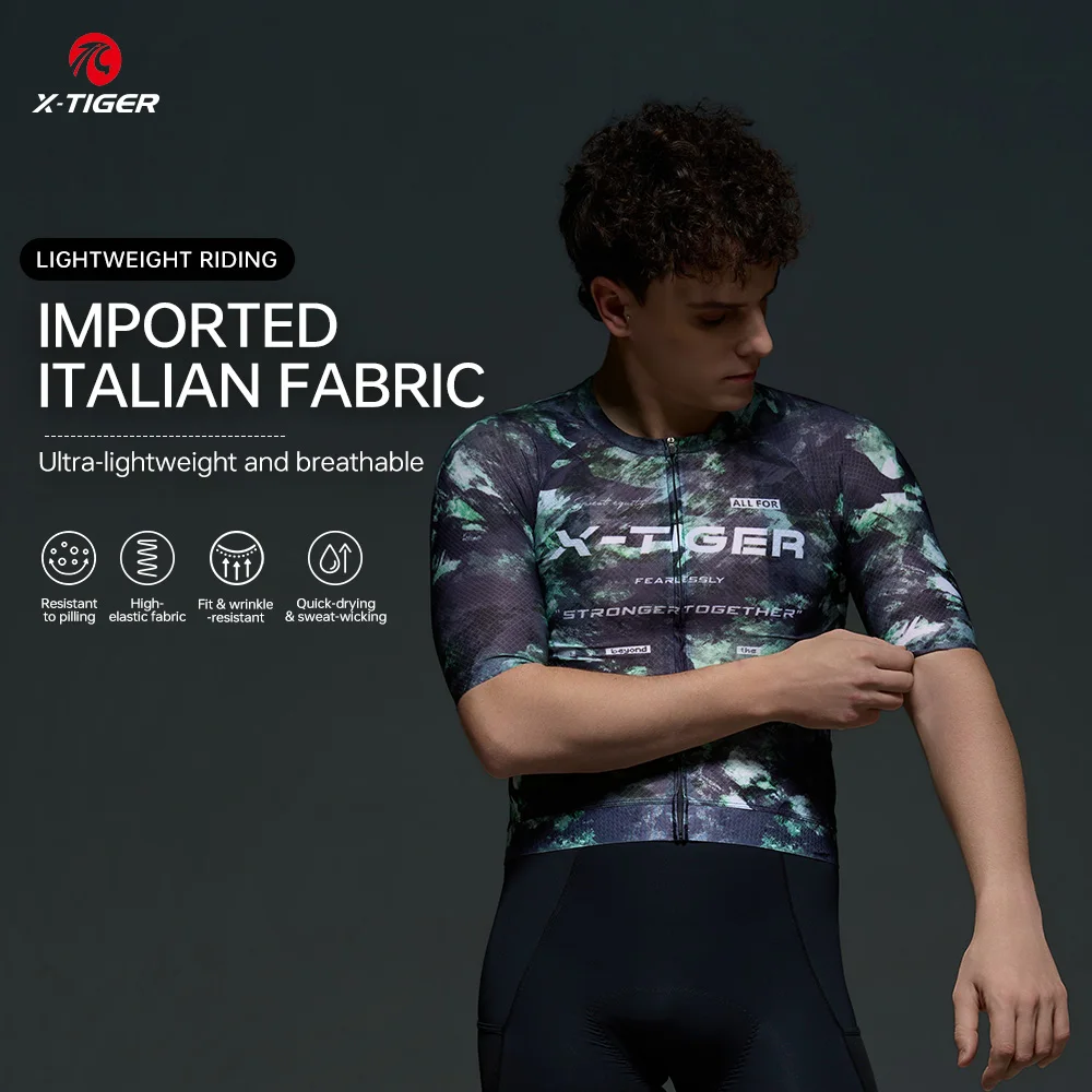 

X-TIGER MO CHUAN SERIES Летняя мужская велосипедная майка с коротким рукавом, облегающая, дышащая, для горных и шоссейных велосипедов, профессиональная