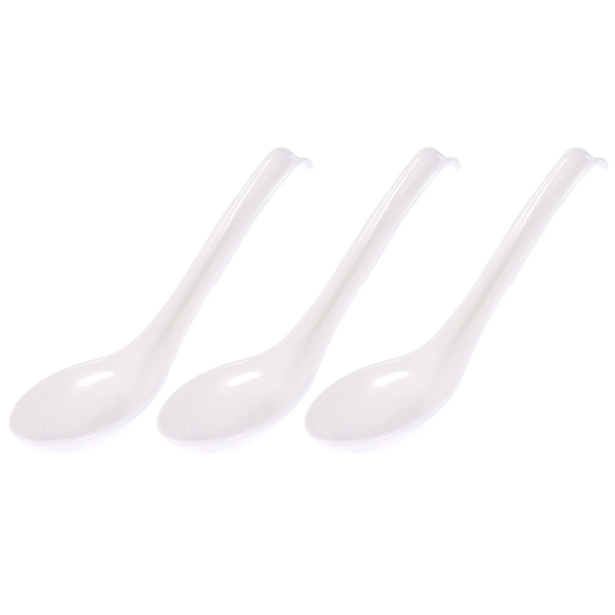

12 Pcs Plastic Spoon White Spoons Condiment Japanese Soup Tablespoon Serving Kitchen for Cooking Melamine Easy to Clean