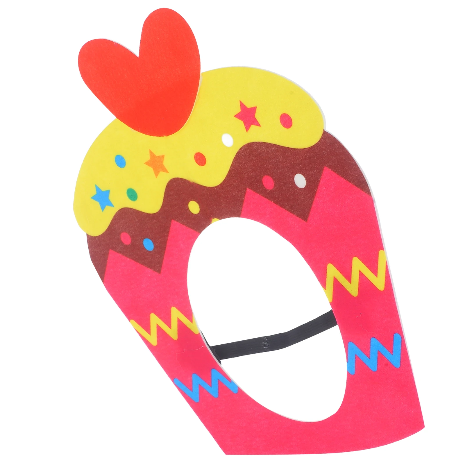 

Birthday Hat Props Cute Design Kids Party Decorations Reusable Non Woven Material Cake Headdress Child Accessories