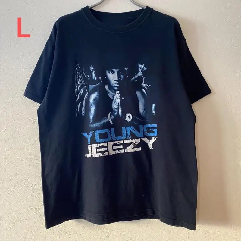 

Vtg Young Jeezy Черная хлопковая футболка всех размеров S 5XL для фанатов Mi133