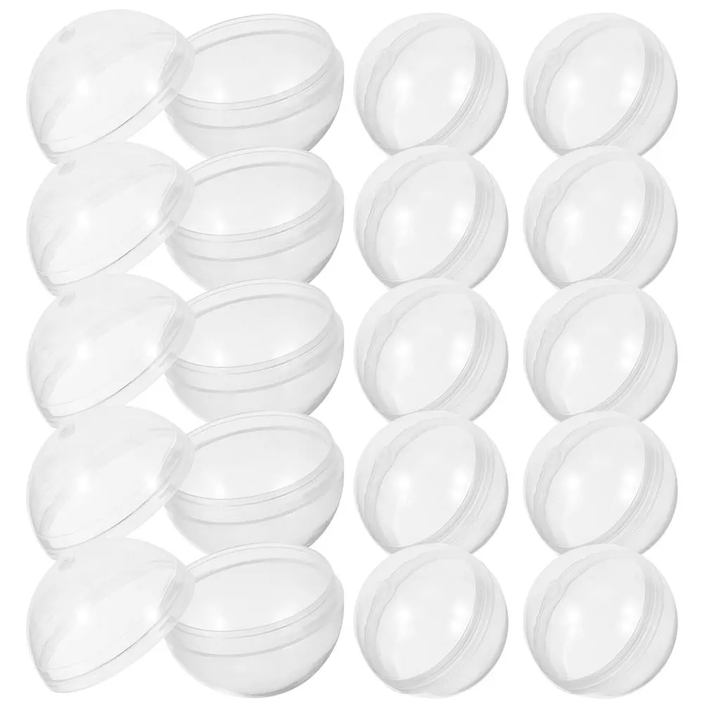 

50pcs Fillable Round Plastic Balls Clear Shells Toy One Inch Reusable Claw Machine Party Decor Gifts Packaging