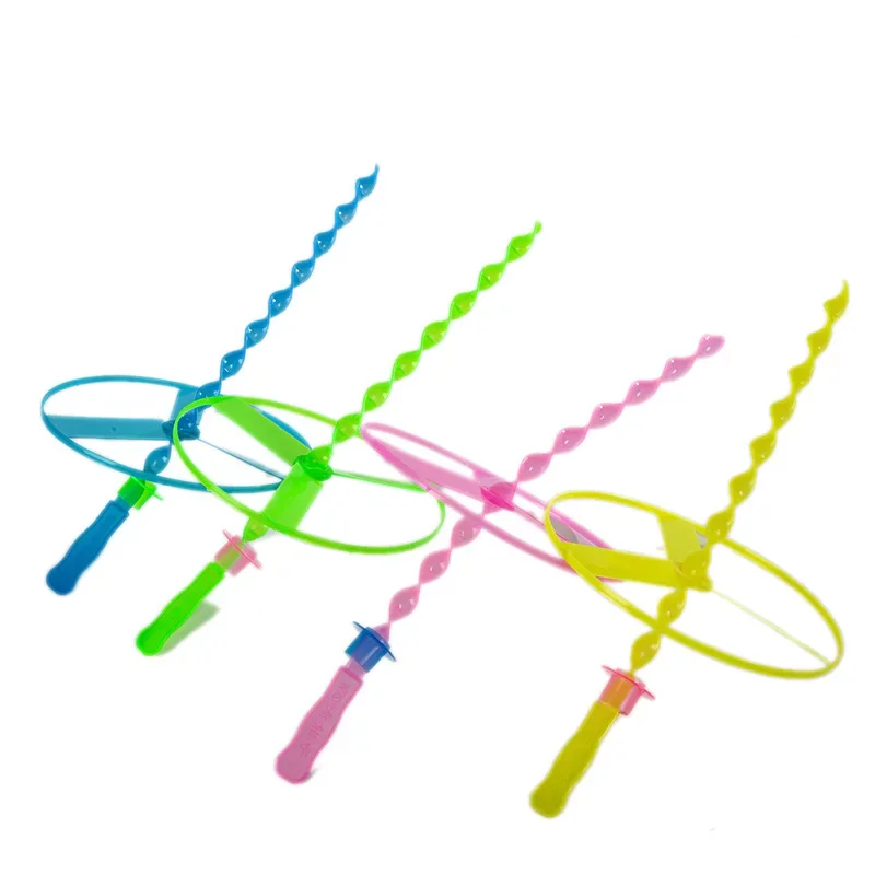 20set/bag Colorful Hand Push Flying Disc Toys Plastic Flying Dragonfly Kids Birthday Party Favors Guests Gifts School Prizes