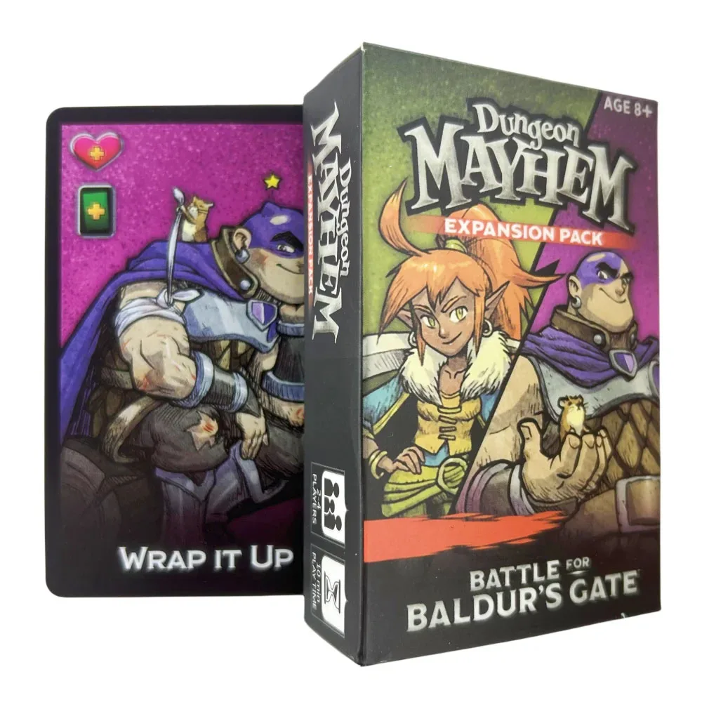 

1pc Dungeon Mayhem EXPANSION PACK Family Fun Board Game Playing Cards Family Party Board Deck For