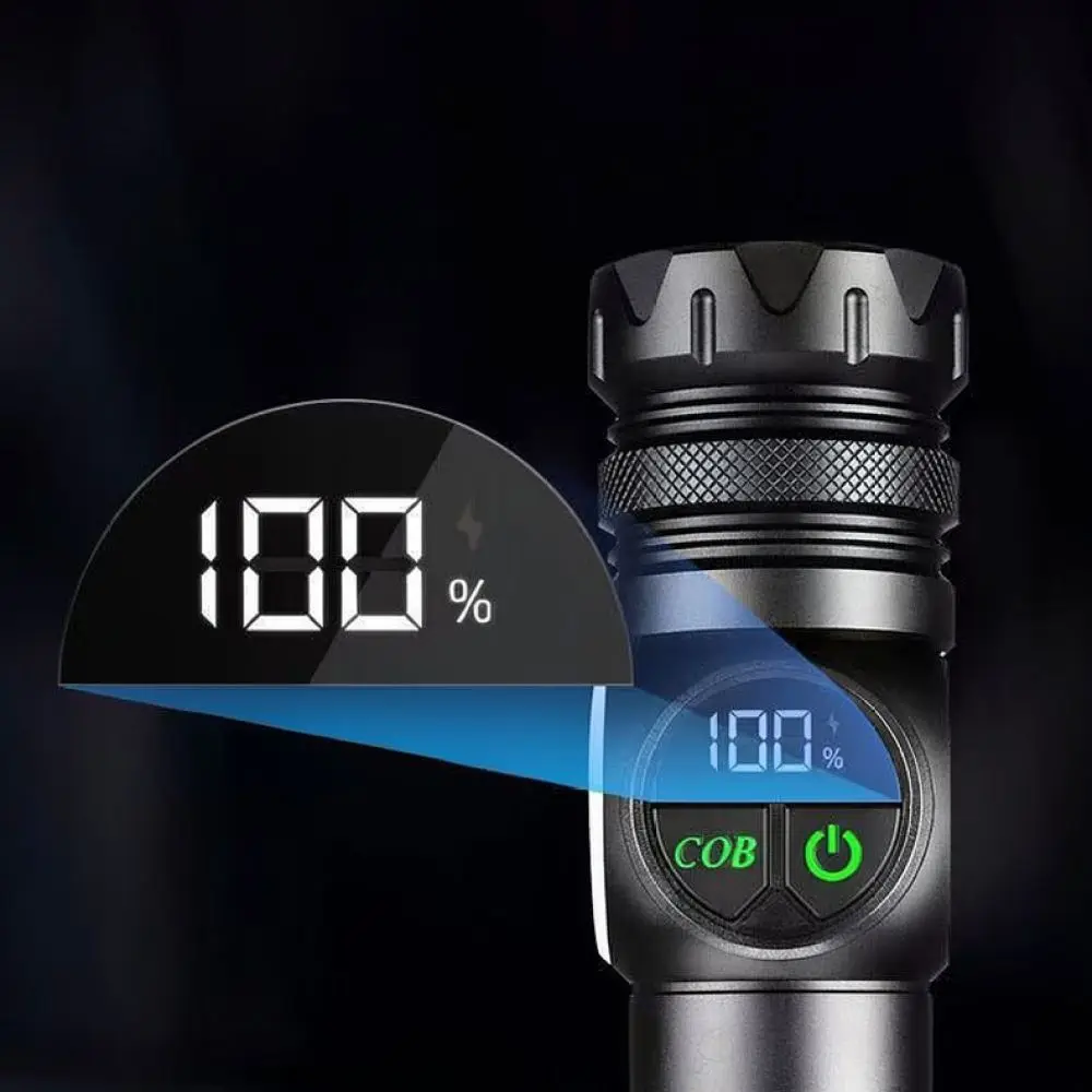 Powerful LED Flashlight Rechargeable Zoomable Torch Portable Handheld Light For Outdoor Camping Hiking Emergency Repair Work