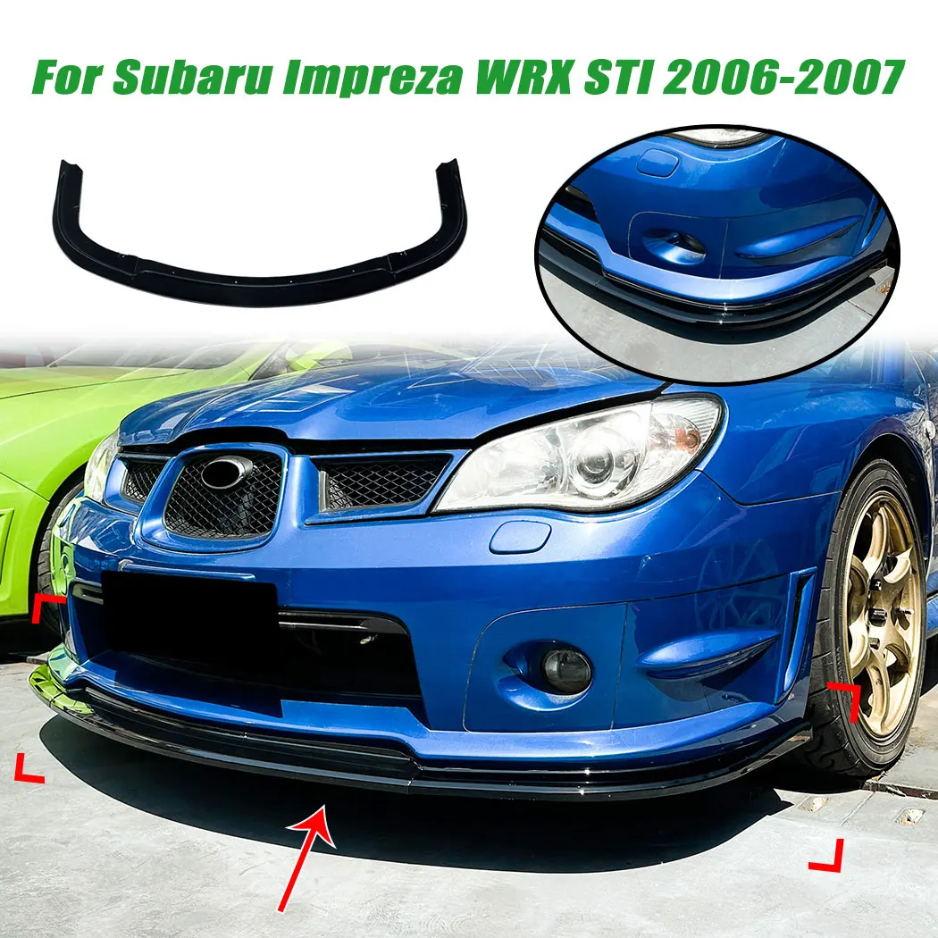 

For Subaru Impreza WRX STI 2006-2007 Car Front Bumper Front Lower Lip Shovel Splitter Spoiler Glossy Black Guard Modified Kits