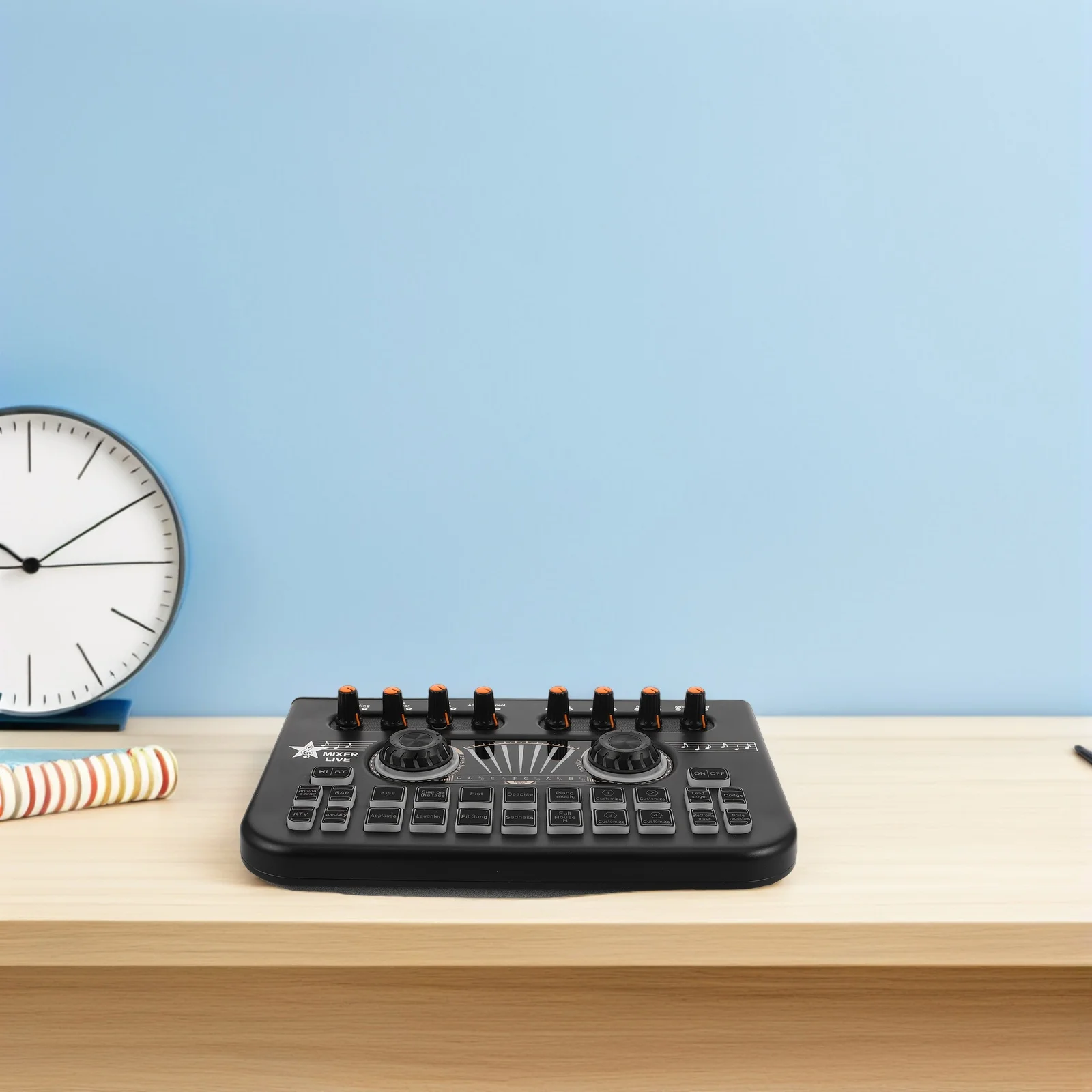 

1 set Live Streaming Sound Card Controller 3.5Mm Condenser Mic Input Mixer For Podcast Karaoke Gaming