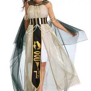 Ägyptische Pharao -Königin Griechische Göttin Halloween Kostüm, Bühnenbildungskostüm, Cos Performance Kostüm 11 Hauptverkaufsbad Griega - №8