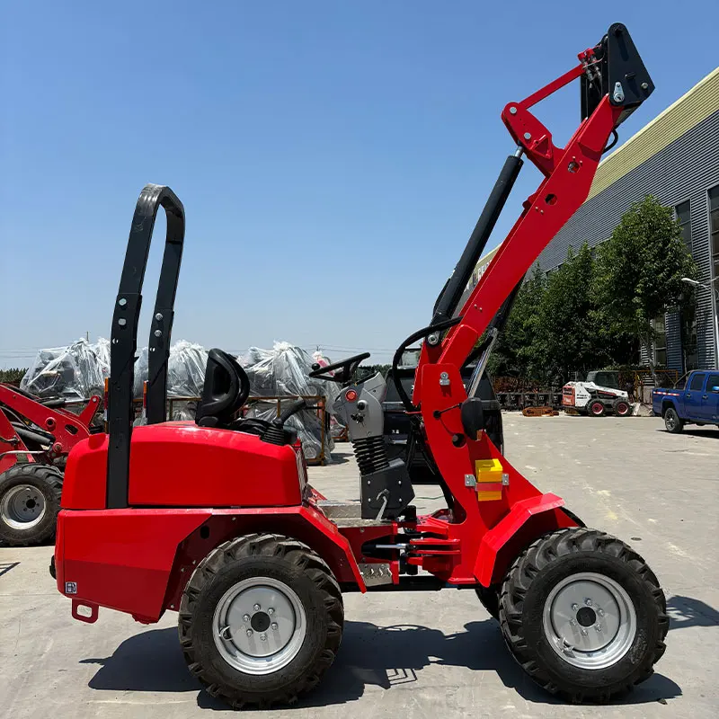 ミニローダー 1000kg 無料配送 ディーゼルローダー 4×4ホイール フロントローダー 全地形対応スキッドステアローダー 小型ローダー 4輪