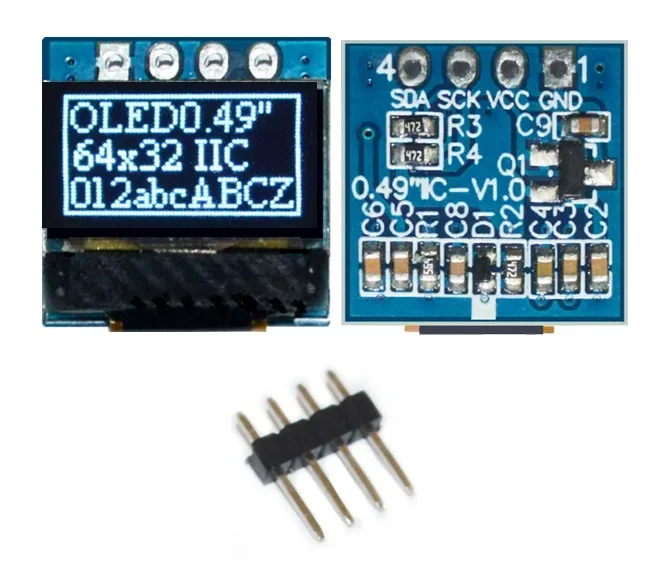 Modulo LCD Display OLED da 0.49 pollici schermo bianco da 0.49 \