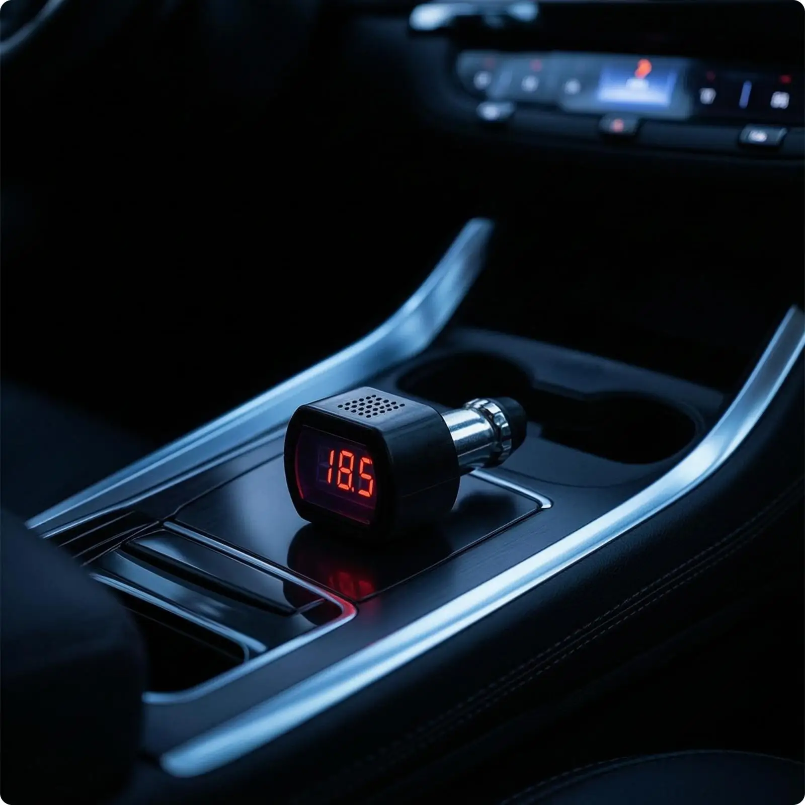 Vehicle Voltage Monitor Compact Plug in Auto Voltmeter LED Display Car Battery Tester for Road Trips