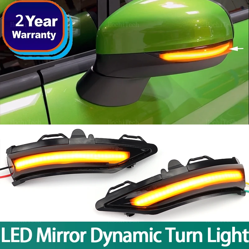 Smoked Lens Side Mirror Sequential Turn Signal Light For Ford Fiesta ST Line MK8 Puma Crossover ST 2018-2023