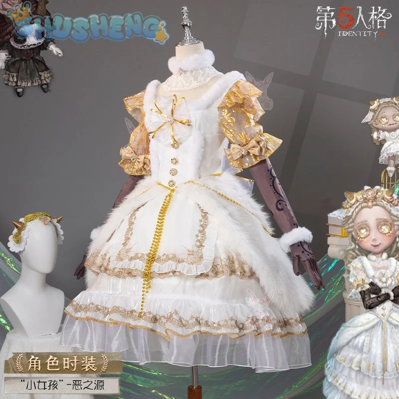 Déguisement Cosplay Game Ta.com V pour Petite Fille, Magnifique Robe Lolita Douce, Accessoires, Châle, Ensemble de ixd'Halloween