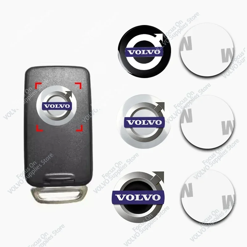 3/5/10pcs 14mm Car Key Sticker Emblem Logo For Volvo T6 S40 S60 S90 XC40 XC60 XC90 V40 V50 V60 V90 T5 AWD C30 C70 S80 V70 XC70