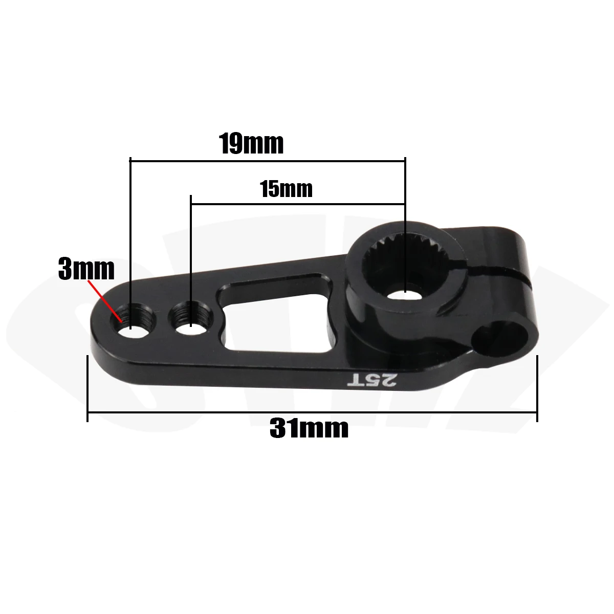 Aluminum 25T Servo Horn Arms M3 Clamp Steering for Futaba Savox Power Motors D4 RC Car Standard Servo Motors MG995 MG946R S3003