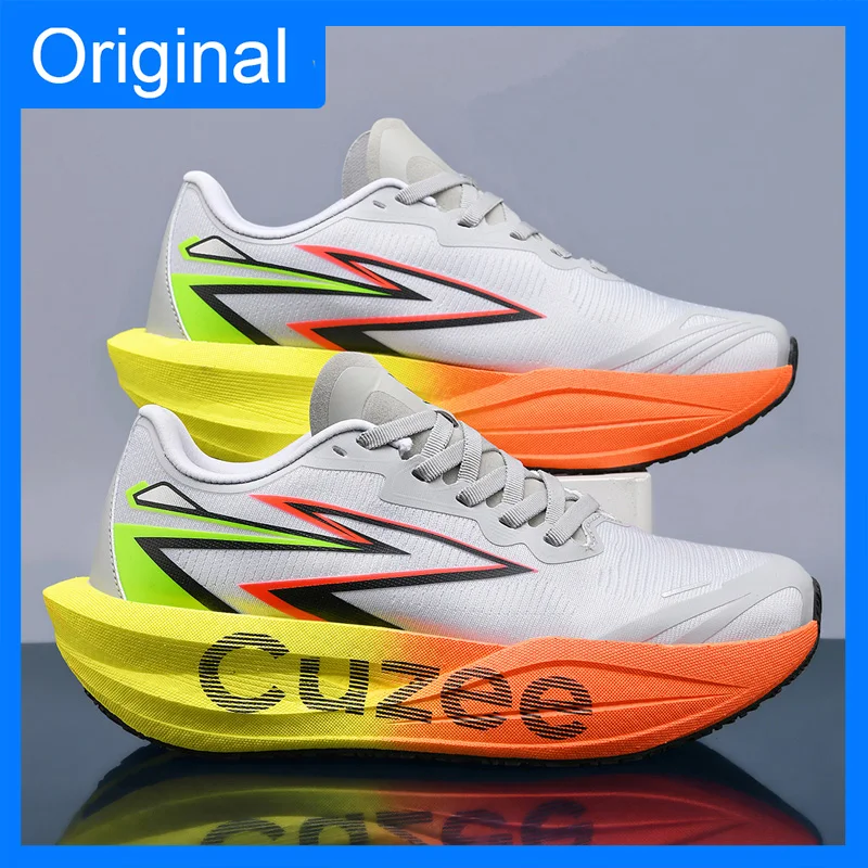 

Unisex Sports Shoes Fashionable Lace Up Outdoor Running Anti Slip Training Shoes 2026 Spring New Light Thick Soled Running Shoes
