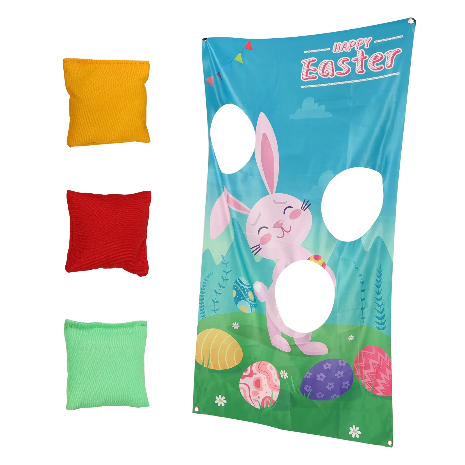 Gioco che lancia bandiera Kid Toss Pasqua Sandbag Banner Giocattoli Decora per bambini